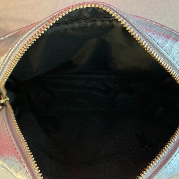 Victoria's Secret Metallic Snakeskin Crossbody Bag with Tassel and Gold Chain - Picture 8 of 12